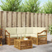 Seturi de mobilier cu pernă 5 pcs Natural și Crem Lemn compozit - WALTI WALTI