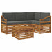 Seturi de mobilier 5 pcs Natural și Antracit Lemn compozit - WALTI WALTI