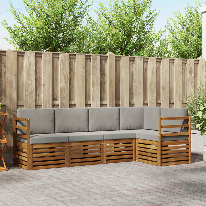 Seturi de canapele cu pernă 5 pcs Gri natural și deschis - WALTI WALTI
