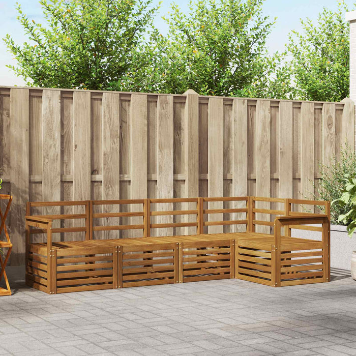 Seturi de canapele 5 pcs natural Lemn Solid de Acacia - WALTI WALTI