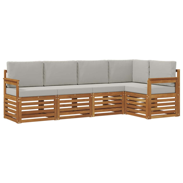 Seturi de canapele cu pernă 5 pcs Gri natural și deschis - WALTI WALTI