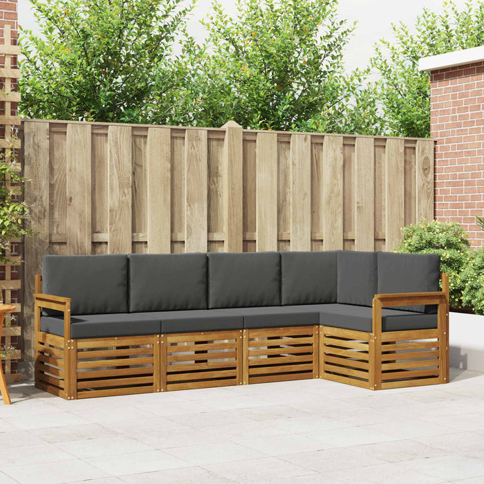 Seturi de canapele cu pernă 5 pcs Natural și Antracit - WALTI WALTI