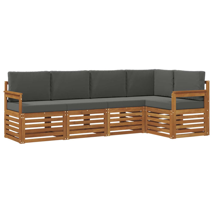 Seturi de canapele cu pernă 5 pcs Natural și Antracit - WALTI WALTI