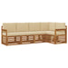 Seturi de canapele 5 pcs Natural și Bej Lemn Solid de Acacia - WALTI WALTI