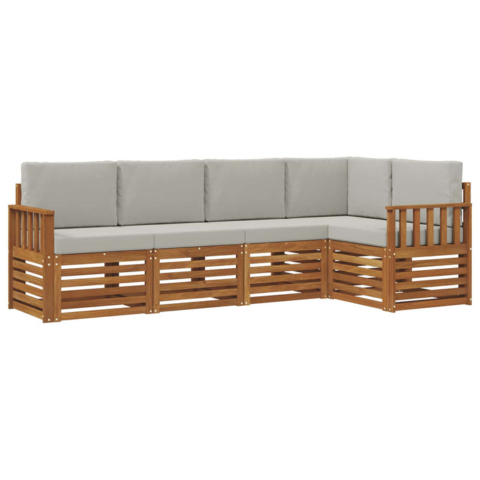 Seturi de canapele cu pernă 5 pcs Gri natural și deschis - WALTI WALTI