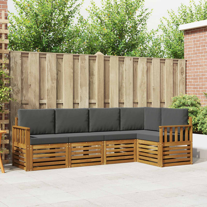 Seturi de canapele cu pernă 5 pcs Natural și Antracit - WALTI WALTI