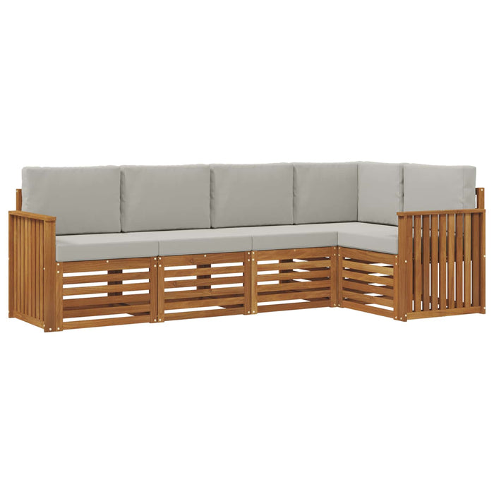 Seturi de canapele cu pernă 5 pcs Gri natural și deschis - WALTI WALTI