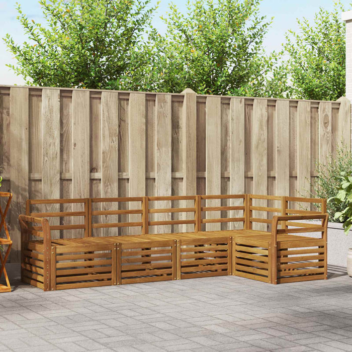 Seturi de canapele 5 pcs natural Lemn Solid de Acacia - WALTI WALTI