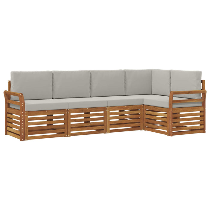 Seturi de canapele cu pernă 5 pcs Gri natural și deschis - WALTI WALTI