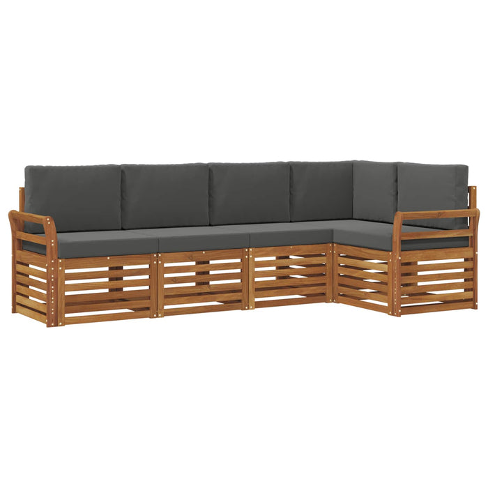 Seturi de canapele cu pernă 5 pcs Natural și Antracit - WALTI WALTI