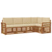 Seturi de canapele 5 pcs Natural și Bej Lemn Solid de Acacia - WALTI WALTI