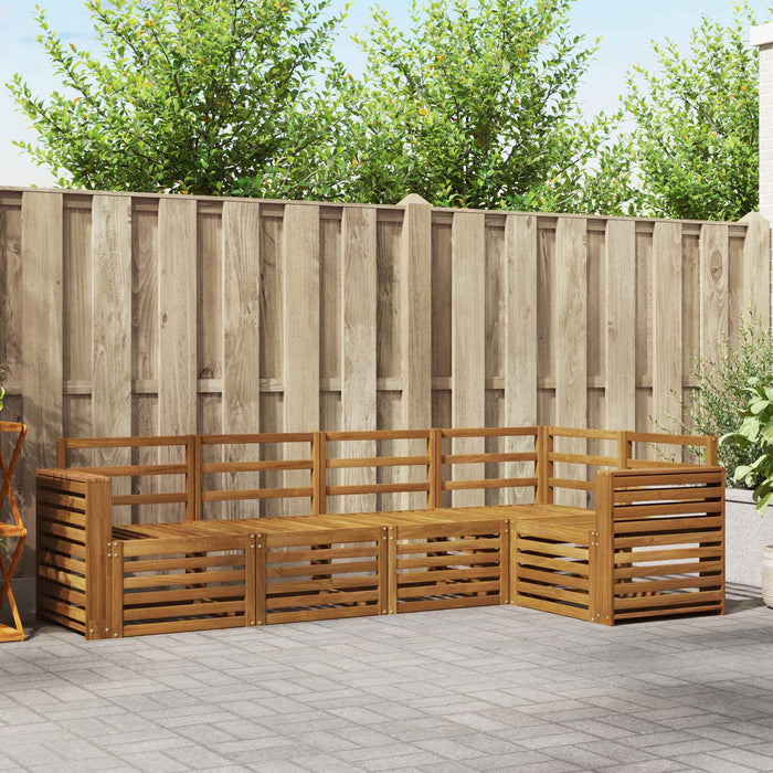 Seturi de canapele 5 pcs natural Lemn Solid de Acacia - WALTI WALTI