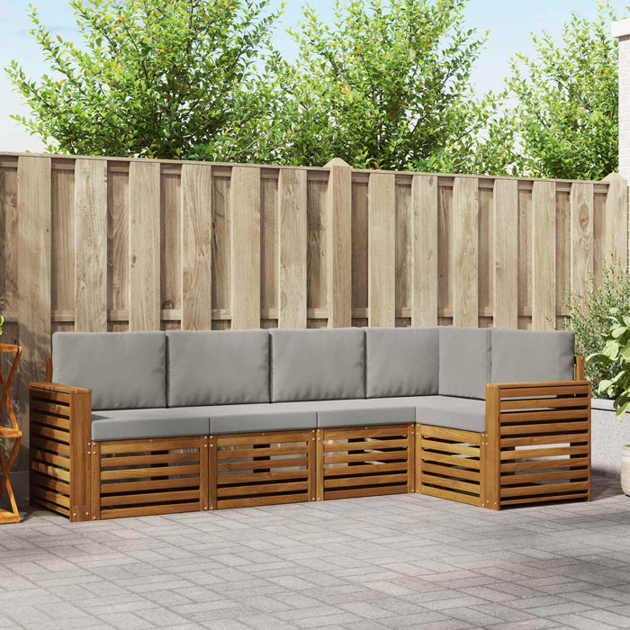 Seturi de canapele cu pernă 5 pcs Gri natural și deschis - WALTI WALTI