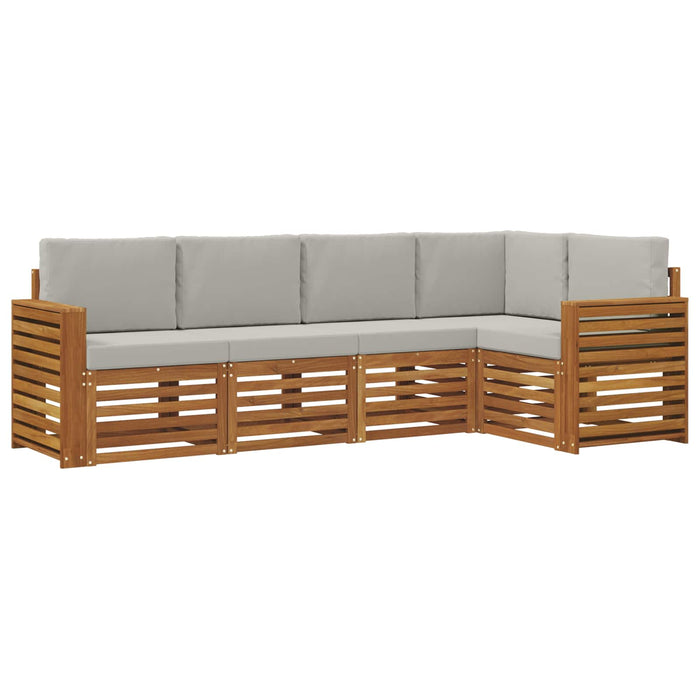 Seturi de canapele cu pernă 5 pcs Gri natural și deschis - WALTI WALTI
