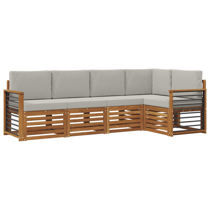 Seturi de canapele cu pernă 5 pcs Gri natural și deschis - WALTI WALTI