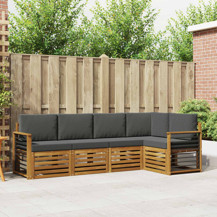 Seturi de canapele cu pernă 5 pcs Natural și Antracit - WALTI WALTI