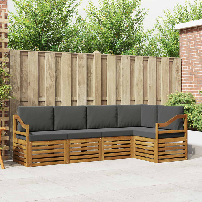 Seturi de canapele cu pernă 5 pcs Natural și Antracit - WALTI WALTI