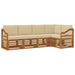 Seturi de canapele 5 pcs Natural și Bej Lemn Solid de Acacia - WALTI WALTI