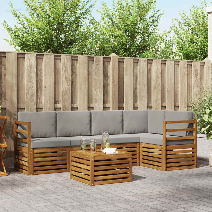 Seturi de canapele cu pernă 6 pcs Gri natural și deschis - WALTI WALTI
