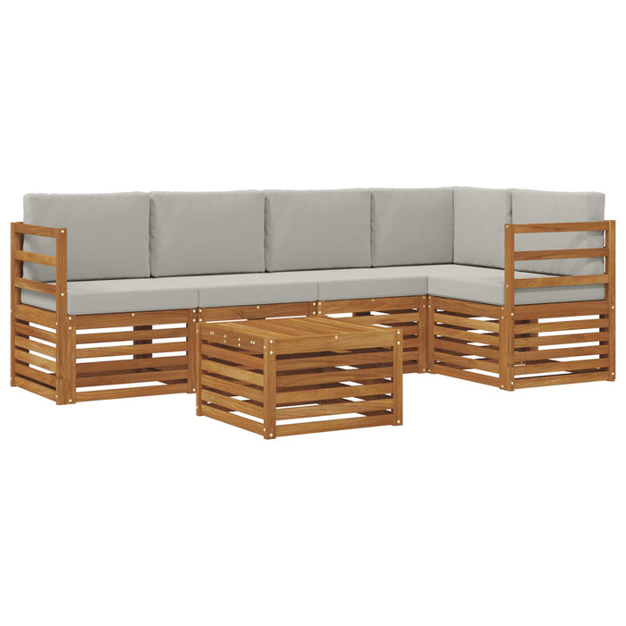 Seturi de canapele cu pernă 6 pcs Gri natural și deschis - WALTI WALTI