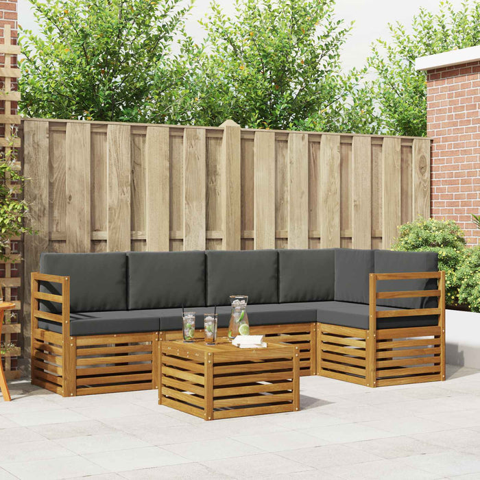 Seturi de canapele cu pernă 6 pcs Natural și Antracit - WALTI WALTI
