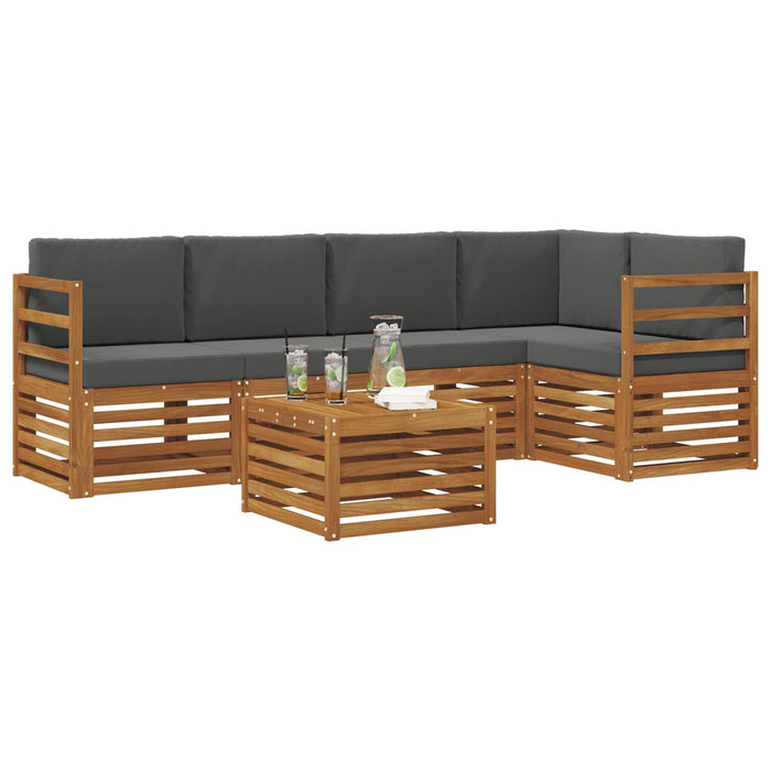 Seturi de canapele cu pernă 6 pcs Natural și Antracit - WALTI WALTI