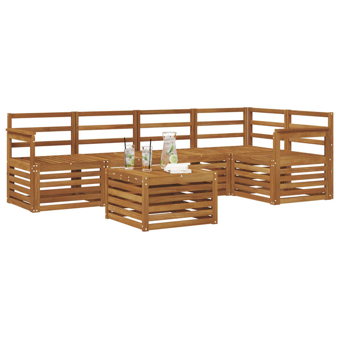 Seturi de canapele 6 pcs natural Lemn Solid de Acacia - WALTI WALTI