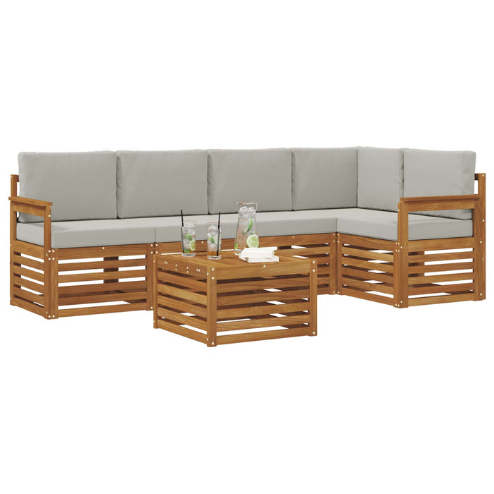 Seturi de canapele cu pernă 6 pcs Gri natural și deschis - WALTI WALTI