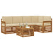 Seturi de canapele 6 pcs Natural și Bej Lemn Solid de Acacia - WALTI WALTI