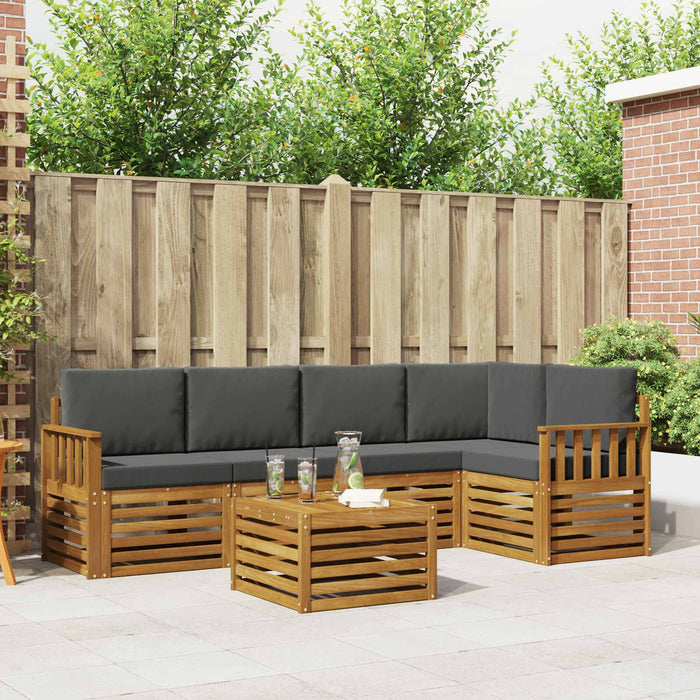 Seturi de canapele cu pernă 6 pcs Natural și Antracit - WALTI WALTI