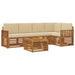 Seturi de canapele 6 pcs Natural și Bej Lemn Solid de Acacia - WALTI WALTI