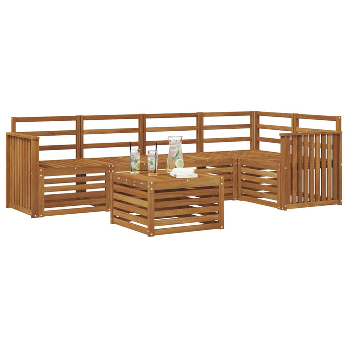 Seturi de canapele 6 pcs natural Lemn Solid de Acacia - WALTI WALTI