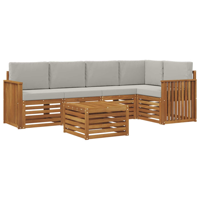 Seturi de canapele cu pernă 6 pcs Gri natural și deschis - WALTI WALTI