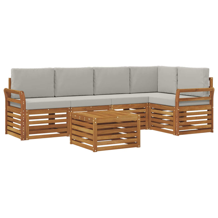 Seturi de canapele cu pernă 6 pcs Gri natural și deschis - WALTI WALTI