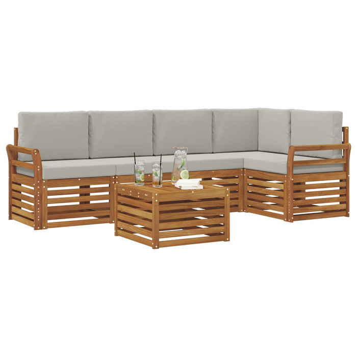 Seturi de canapele cu pernă 6 pcs Gri natural și deschis - WALTI WALTI