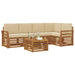 Seturi de canapele 6 pcs Natural și Bej Lemn Solid de Acacia - WALTI WALTI