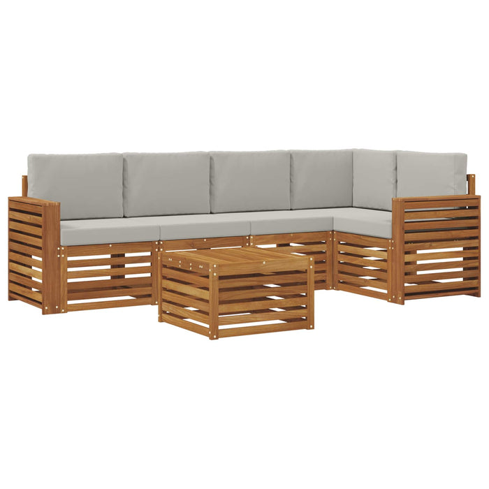 Seturi de canapele cu pernă 6 pcs Gri natural și deschis - WALTI WALTI