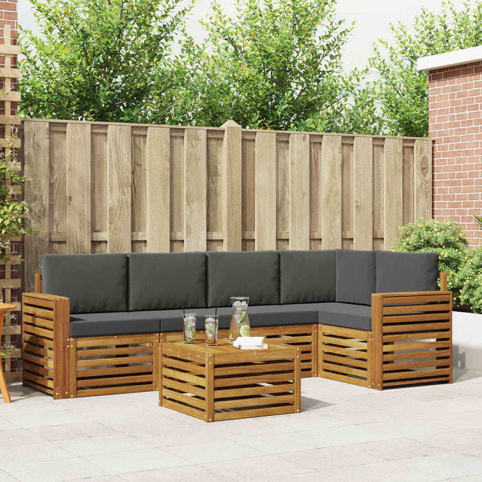 Seturi de canapele cu pernă 6 pcs Natural și Antracit - WALTI WALTI