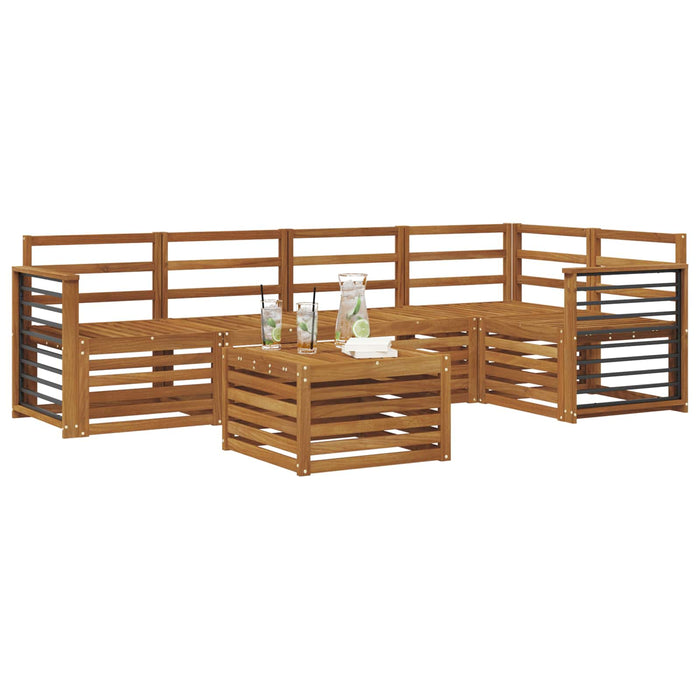 Seturi de canapele 6 pcs natural Lemn Solid de Acacia - WALTI WALTI