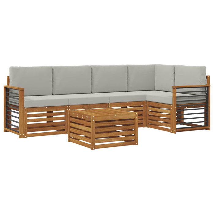 Seturi de canapele cu pernă 6 pcs Gri natural și deschis - WALTI WALTI