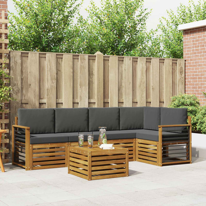 Seturi de canapele cu pernă 6 pcs Natural și Antracit - WALTI WALTI