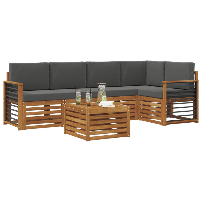 Seturi de canapele cu pernă 6 pcs Natural și Antracit - WALTI WALTI