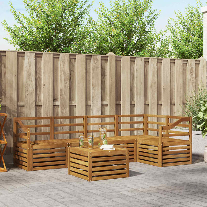 Seturi de canapele 6 pcs natural Lemn Solid de Acacia - WALTI WALTI
