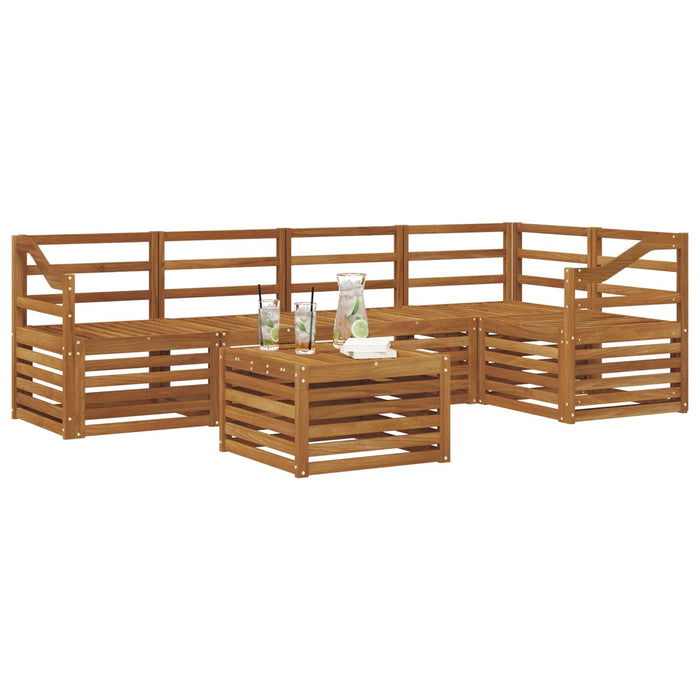 Seturi de canapele 6 pcs natural Lemn Solid de Acacia - WALTI WALTI