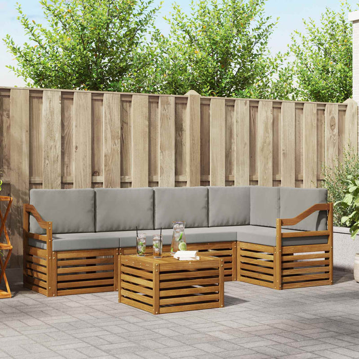 Seturi de canapele cu pernă 6 pcs Gri natural și deschis - WALTI WALTI