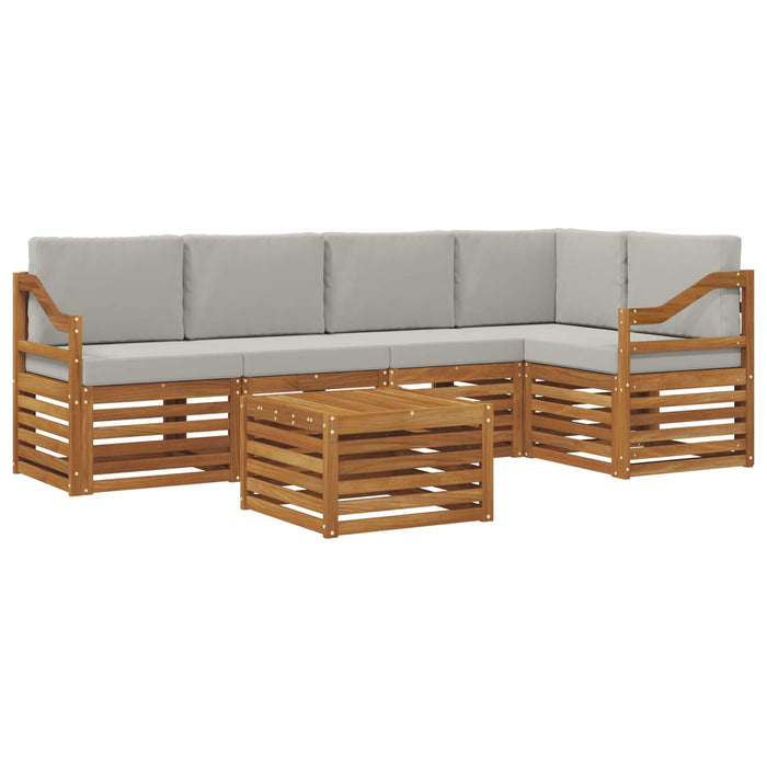 Seturi de canapele cu pernă 6 pcs Gri natural și deschis - WALTI WALTI
