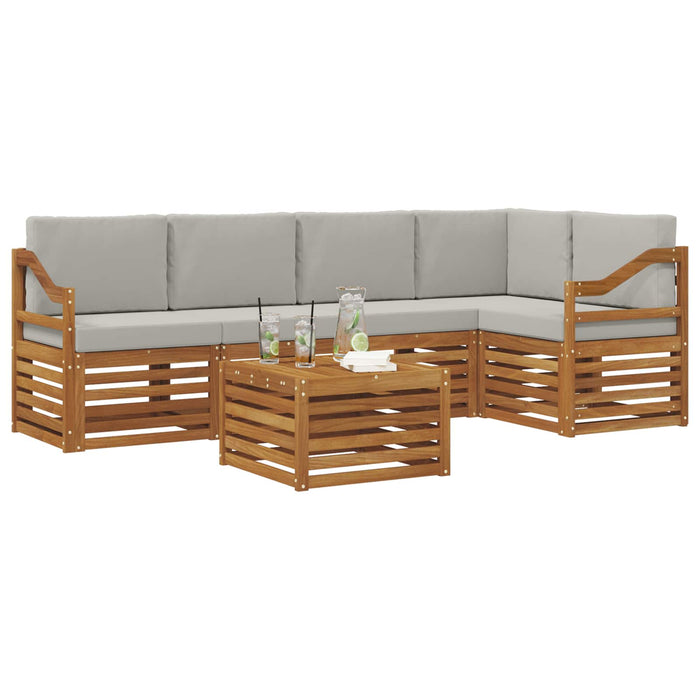 Seturi de canapele cu pernă 6 pcs Gri natural și deschis - WALTI WALTI