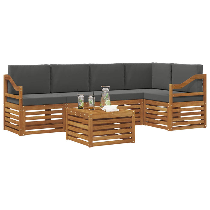 Seturi de canapele cu pernă 6 pcs Natural și Antracit - WALTI WALTI