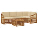Seturi de canapele 6 pcs Natural și Bej Lemn Solid de Acacia - WALTI WALTI