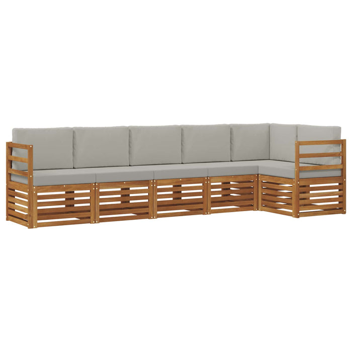 Seturi de canapele cu pernă 6 pcs Gri natural și deschis - WALTI WALTI
